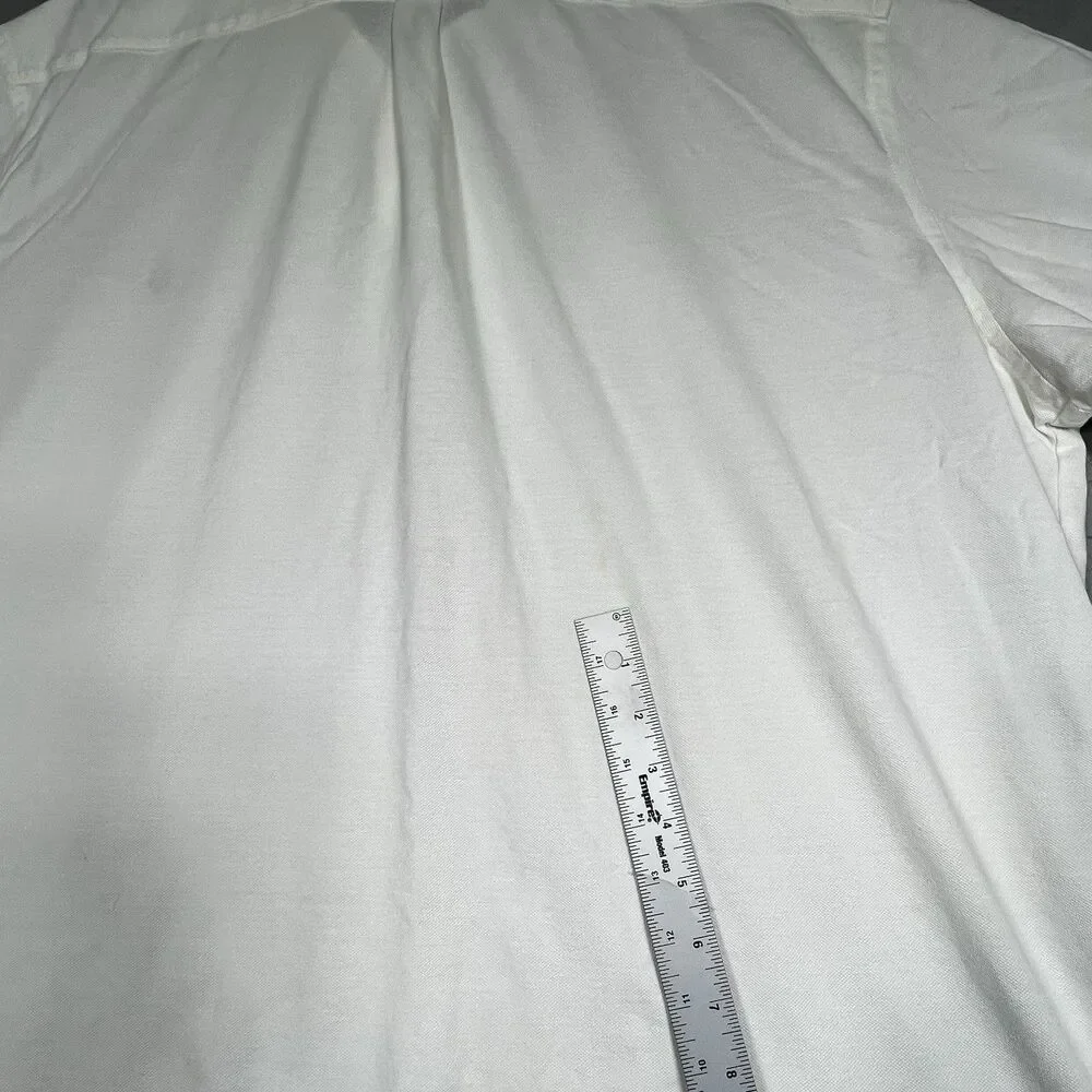 Ralph Lauren Knit Oxford Polo Shirt Men 4XLT Tall White Short Sleeve Cotton